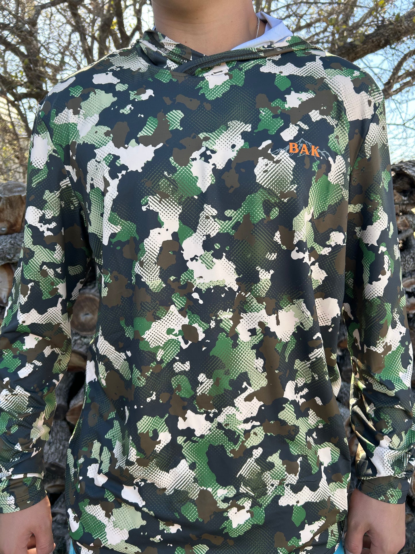Hooded Long Sleeve Fishing Shirt - West Texas Mesquite